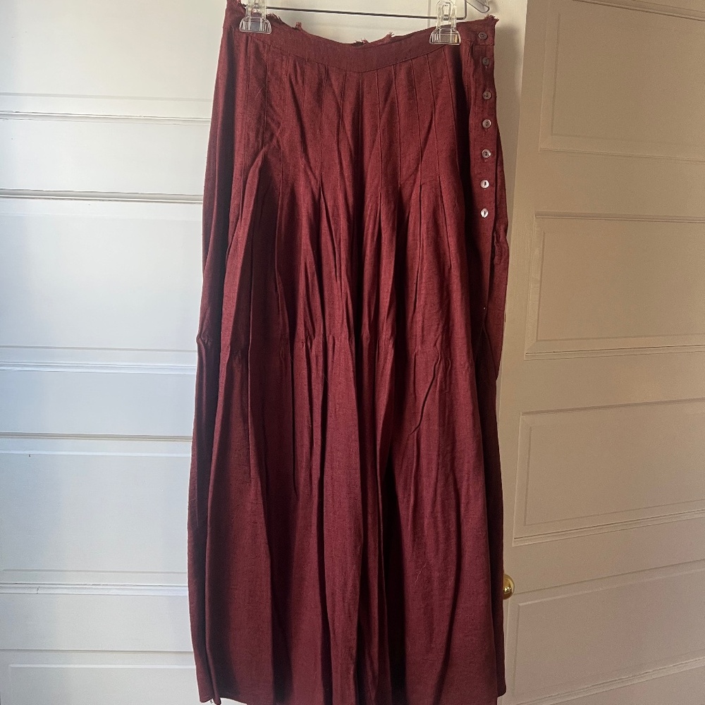 Free People Burgundy Flow Pants  -- Size Small